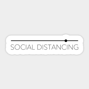 Social Distancing - Black Sticker